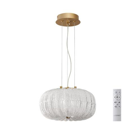 7720/24L PIKO LED SN 570 Светильник металл/стекло/прозрачный/золотой LED 24Вт 3000-6500K D300 IP20 пульт ДУ ANGELO