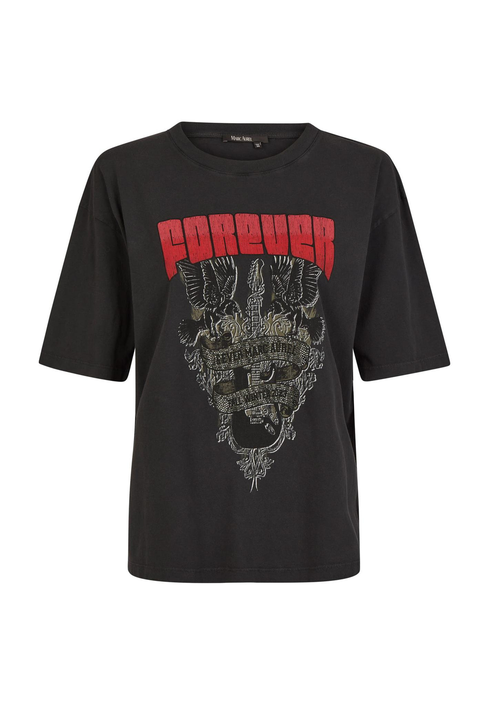 Футболка Marc Aurel 73644 черный FOREVER красным