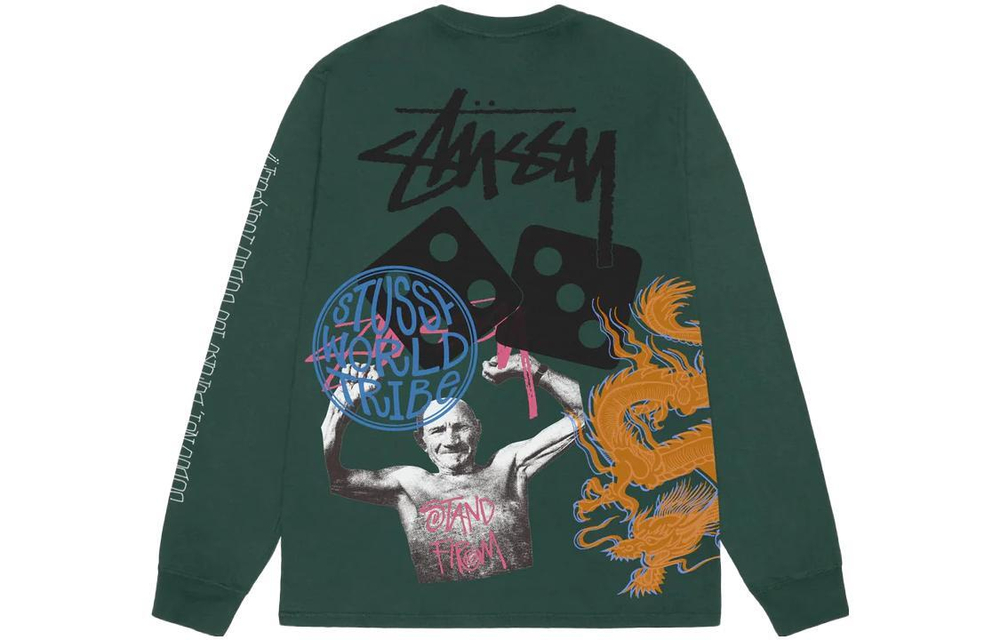 Толстовки Stussy FW23 STRIKE LS TEE PIGMENT DYED T, 1994951