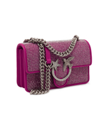 Кожаная сумка через плечо LOVE ONE MINI DC FULL STRASS Pinko - розовый(100074 A17Z)