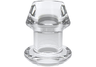 Анальная пробка с тоннелем Warmy прозрачная 8,8 см