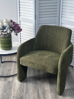 Кресло М-City DISAUR Куб (Cube) Ote Sea-360 Зеленый, ткань, каркас металл в тканевой обивке