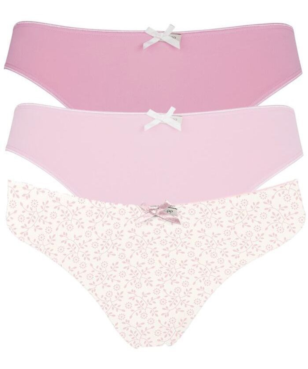 Набор из 3 розово-бежевых трусиков-слип Olivia (Размер: L) (Цвет: разноцветный)