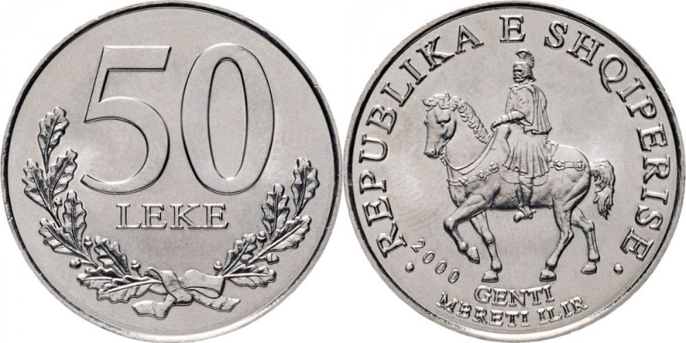Албания 50 леков, 1996-2020 XF