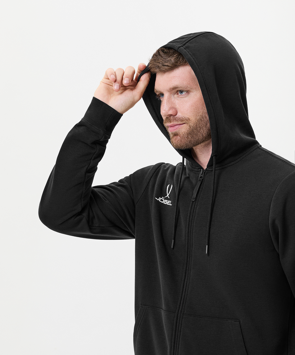 Худи на молнии ESSENTIAL Cotton Zip Hoodie, черный