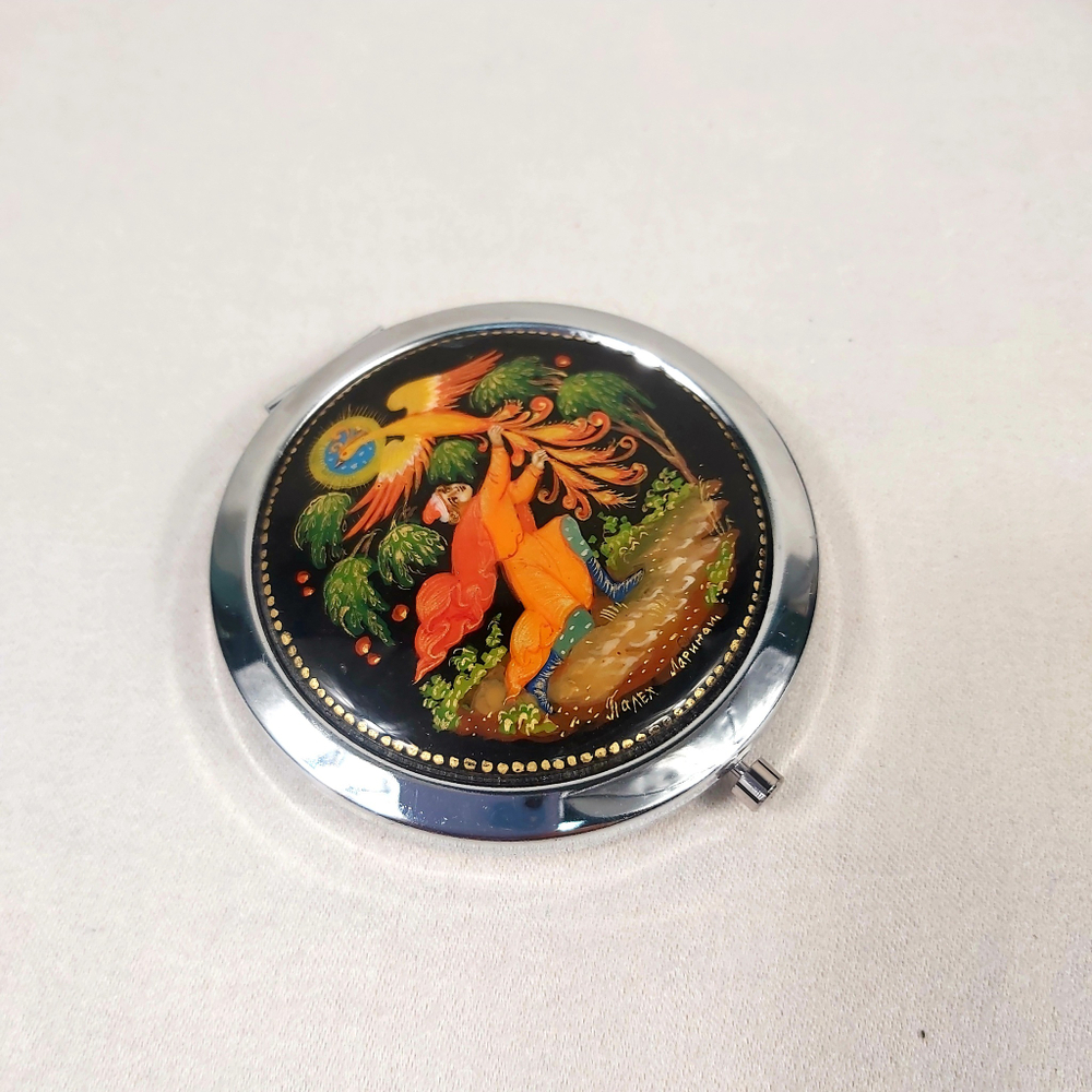 Ручное зеркало "Иван-царевич и Жар-птица"  (худ. роспись Палех)