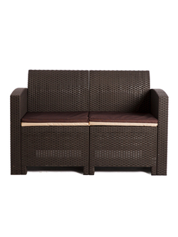 Комплект мебели под искусственный ротанг для отдыха с 2-местным диваном Калифорния «California terrace set» арт.77787/77794/77763