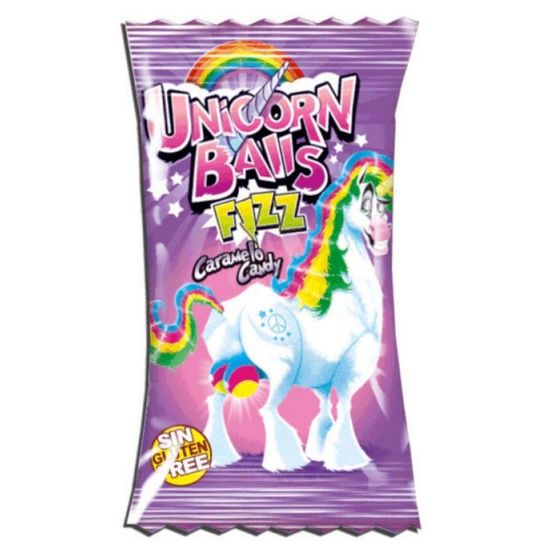 Конфеты карамельные кислые с начинкой Fini Unicorn Balls, 5 г (Испания)