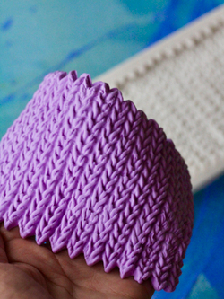 Молд силиконовый для творчества "Вязание"/ Форма для текстуры, коврик для лепки из полимерной глины, для мыла и воска