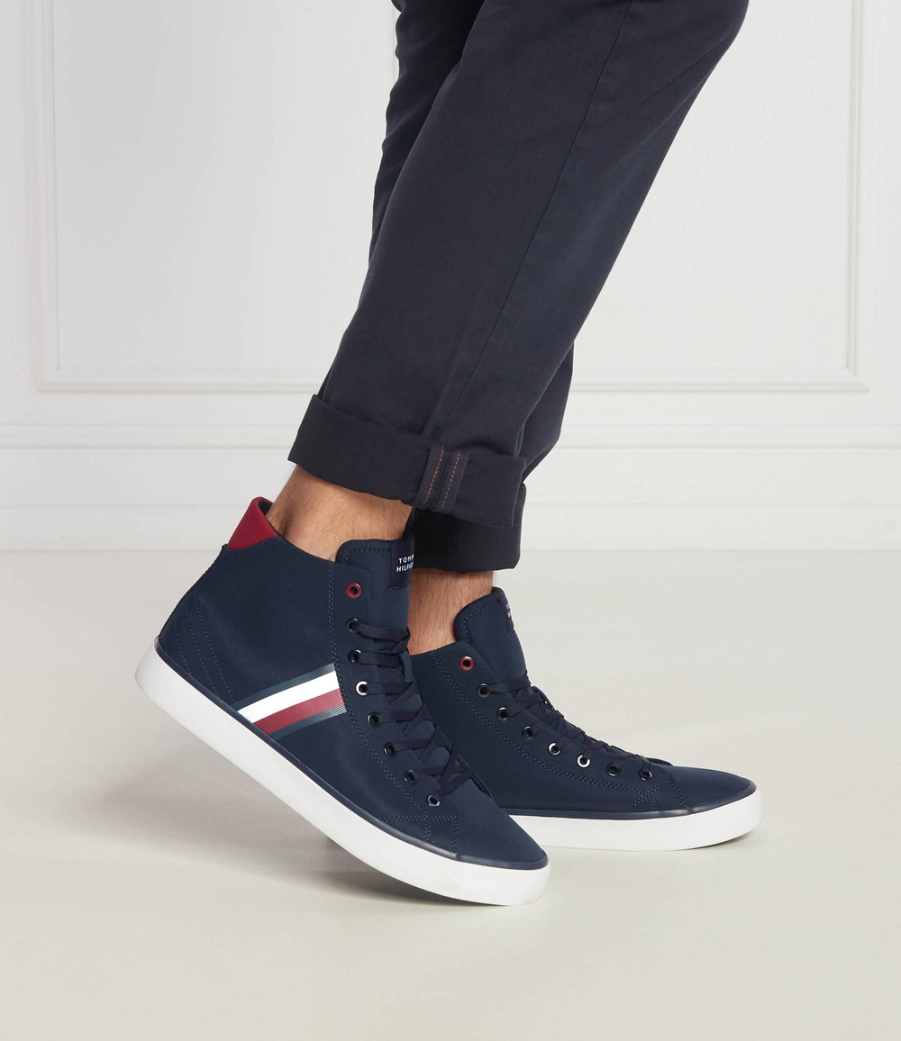 Кроссовки TH HI VULC STRIPES MESH Tommy Hilfiger - темно-синий(FM0FM04948)