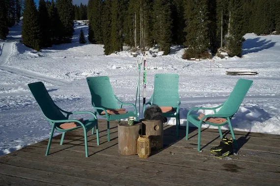 Кресло Net Lounge ментоловое с серой подушкой