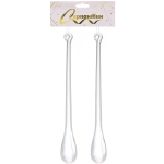 Подвеска «Изящная капля» 24 см (набор 2 шт), Прозрачный