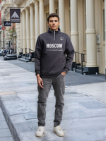 Толстовка мужская с зип-воротником "Moscow" серый