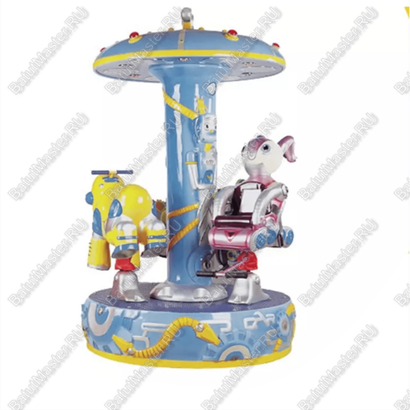 Электрическая Аттракцион карусель «Роботы», 1,35×1,35×2,4 м