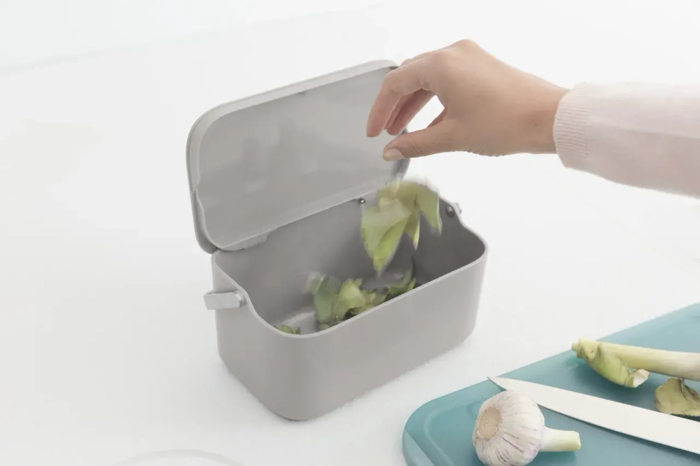 Brabantia Контейнер для мусора Sort & Go 1,8л, серый