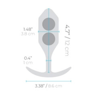 Черная анальная пробка для ношения 12,7см b-Vibe Snug Plug 3 BV-009-BLK
