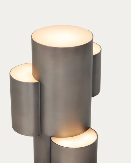 Переносная настольная лампа Adrina из темно-серого металла