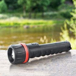 Светодиодный фонарь Трофи TR3D ручной на батарейках резина