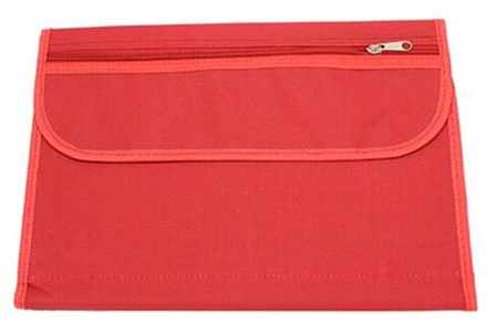 Папка д/труда А4 1отд. липучка, ткань "Красная"
