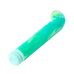 Зеленый компактный стеклянный вибратор 12см для стимуляции G-точки BeYourLover Magic Cane VT500A-G