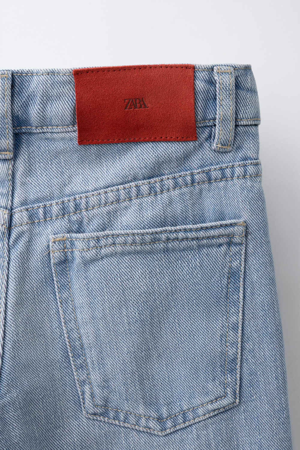 ZARA ДЖИНСЫ STRAIGHT, ВЫЦВЕТШИЙ СИНИЙ