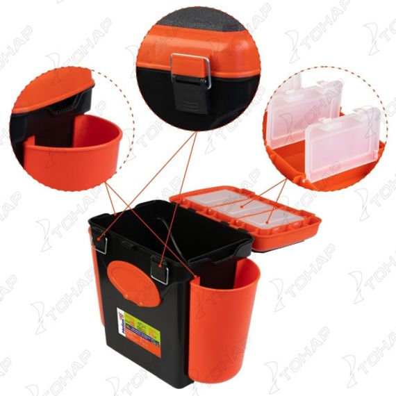 Ящик зимний Helios "FishBox" односекционный (10л) оранжевый