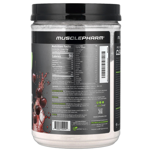 MusclePharm, Pro Series Clear-ISO, протеиновая смесь для приготовления напитка, вишневая каша, 520 мг (1,14 фунта)
