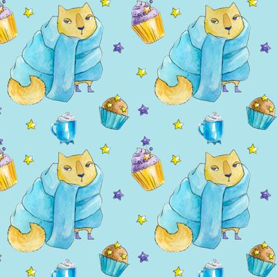 Кот укутанный