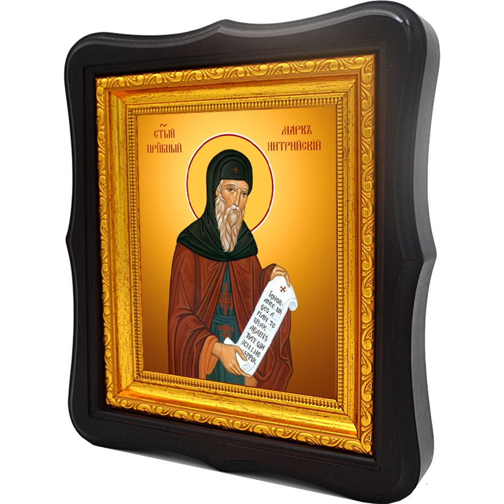 Марк Нитрийский, Египетский преподобный подвижник. Икона на холсте.