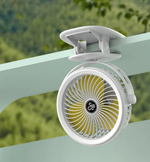 Вентилятор аккумулят. + светильник NGY F006 на прищепке