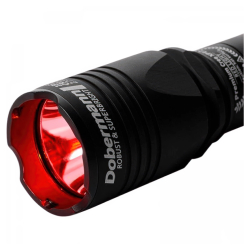 Тактический фонарь Armytek Dobermann XP-E2 (красный свет) — дальность и яркость: яркость 160 люмен и дальность света до 212 метров для точного прицеливания.