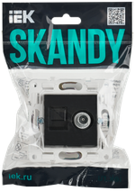 SKANDY Розетка двойная TV+RJ45 кат.5E SK-A14Bl черный IEK