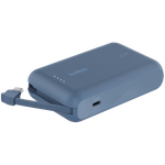 BELKIN 10k PD20w Integrated USB-C Cable Power Bank, Blue