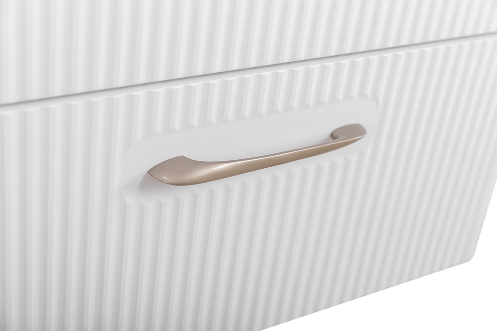 Подвесная тумба с раковиной Belbagno DUE 60 см Белый металлик DUE-600-2C-SO-BM-P + BB-8076-3-60