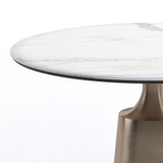 Стол круглый Lucas 90, керамика белая