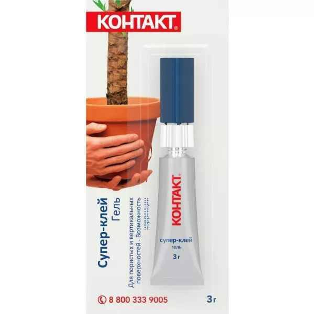 Супер-клей Гель КОНТАКТ (3г) карта