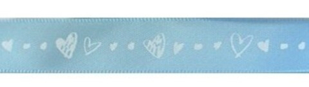 Лента атласная 12 мм  с рисунком, цв.H129/001