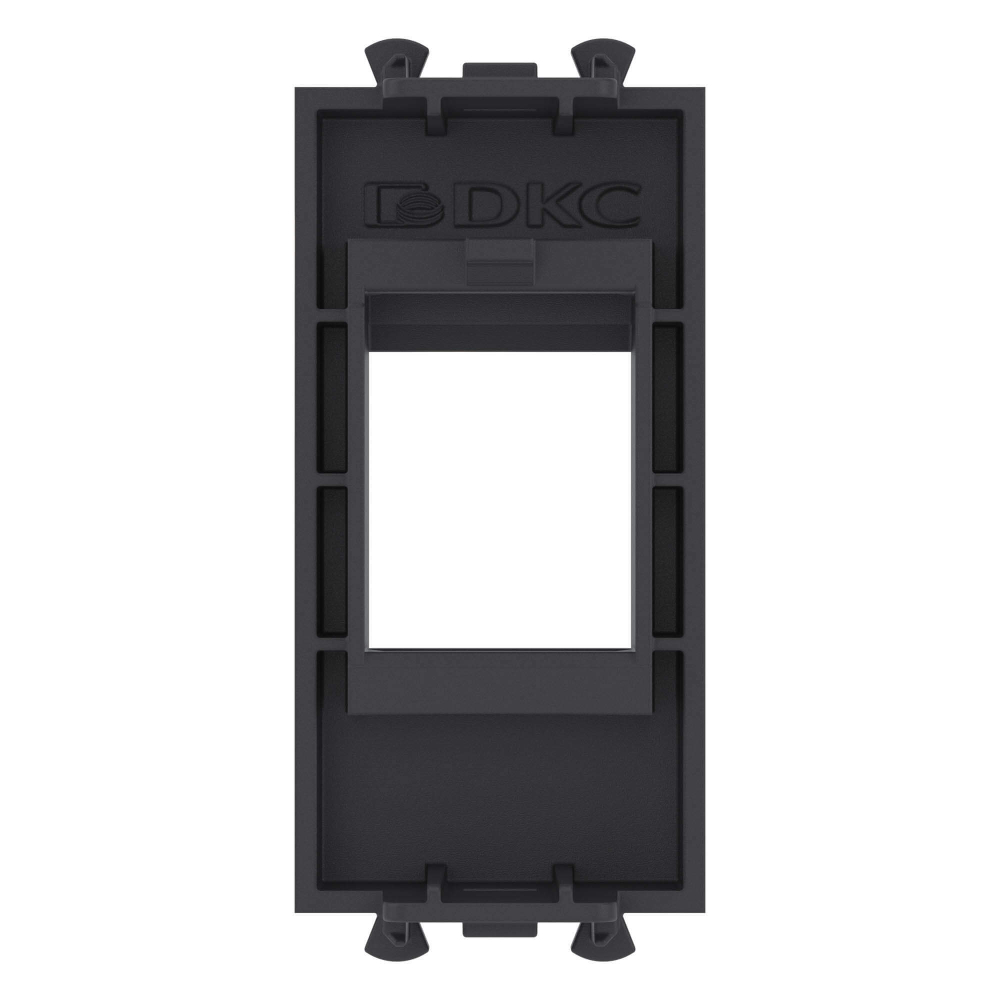 Адаптер без шторки для Keystone, "Avanti", "Черный матовый", 1 модуль