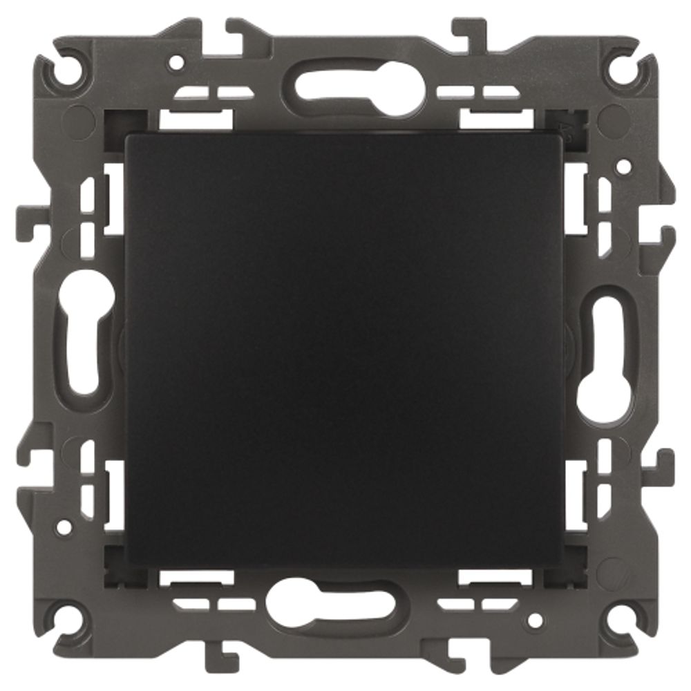 14-1111-05 ЭРА Кнопка, 10АХ-250В, Elegance, антрацит