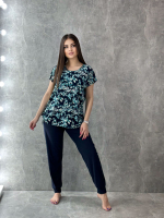 Пижама женская штаны+футболка(викскоза) ШФ0002