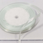 Лента Атласная 0,6см х 28м Сатин "Небесная лазурь" (Белый)