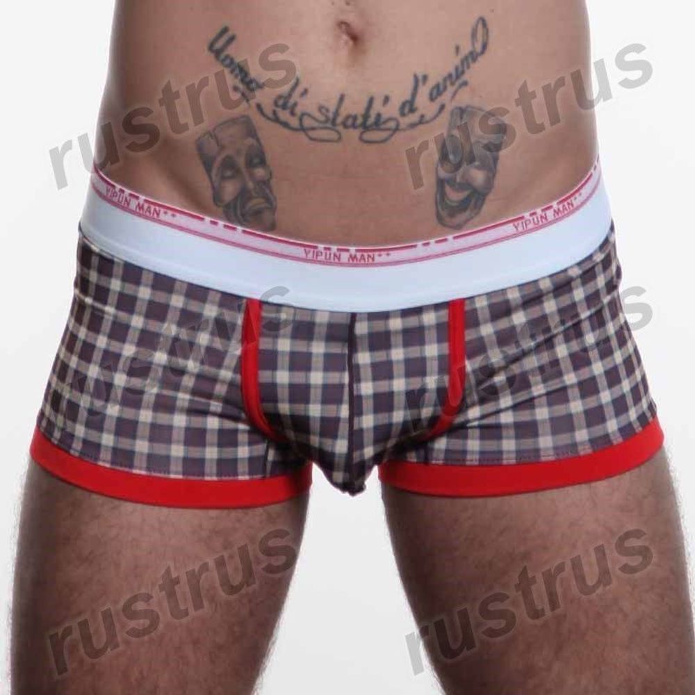 Мужские трусы хипсы коричневые YIPUN MAN