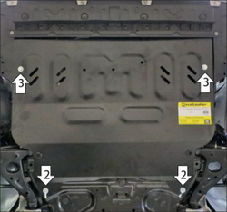 Защита стальная 2 мм Д, КПП GAC GS5 MOTODOR.77801
