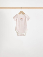 Боди с коротким рукавом для малышей Next K79-556, 5 шт., Белый, Розовый
