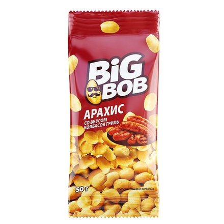 Арахис Big Bob соленый колбаски гриль 50 гр