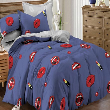 Комплект постельного белья "ВЛ. ЧМОКИ", поплин, 100% хлопок, Россия.