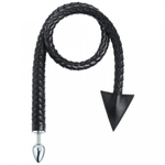 Металлический анальный плаг Leather Tail