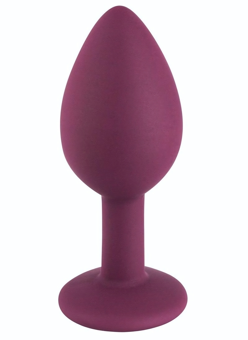 Бордовая малая силиконовая пробка с прозрачным кристаллом (Цвет: бордовый)