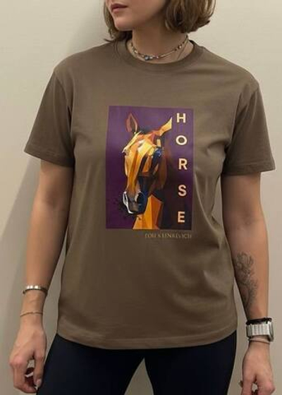 Футболка EQUxLenkevich (коричневый)