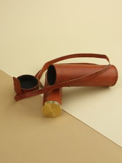 Nautical Подзорная труба в кожаном футляре